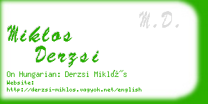 miklos derzsi business card